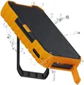 Produktbild: Xtorm Xtreme Series Rugged Solar Powerbank - 10.000 mAh - 20W / PD / 2x USB-C / 1x USB-A - schwarz/orange - XR203 (XR203)