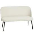Produktbild: HOMCOM Sofa 2-Sitzer kleine Couch 127 cm Polstersofa mit Samtoptik, geschwungene Rückenlehne, modernes Loungesofa für Wohnzimmer, Schlafzimmer, kleine Räume, Beige