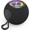 Produktbild: Hama Bluetooth-Lautsprecher Ball Shape Speaker Bluetooth Lautsprecher, 5 LED - Schwarz