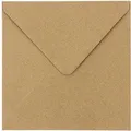 Produktbild: Ideen-mit-Herz Briefumschläge braun, quadratisch, ohne Fenster, nassklebend, 110g/m², 100 Stück