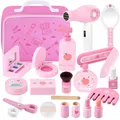 Produktbild: Holz Kinderschminke Set Mädchen Schminkkoffer Kinder 16-teiliges Schminke Fri...