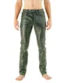 Produktbild: Bockle® Big Cheeker Green Lederhose Herren Leder Jeans, Size: 33W / 34L