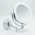 Produktbild: Libaro Kosmetikspiegel XXL Tokio – LED Schminkspiegel 3x/7x Vergrößerung – Wandmontage mit Dimmer & Auto-Off – ausziehbarer Beautyspiegel Ø 18,5 cm – Betrieb mit Batterien oder USB-Kabel