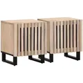 Produktbild: Nachttische 2 Stk. 40x34x46 cm Gebleichtes Massivholz Mango Vidaxl