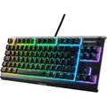 Produktbild: Steelseries Apex 3 TKL Gaming Tastatur - IP32-wasserresistent, kabelgebunden, 8-Zonen-RGB, QWERTZ-Layout, schwarz