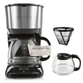 Produktbild: Barista Filterkaffeemaschine mit Glaskanne | Kaffeemaschine mit Digitaldisplay & Timerfunktion | Filtermaschine mit Tropfstopp & 900W | 1,25 Liter Kaffeekanne für 10 Tassen Kaffee
