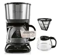 Produktbild: Barista Filterkaffeemaschine Filter-Kaffeemaschine 1,25l, 750W schwarz/silber mit LCD-Display