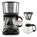 Produktbild: Barista Kaffeemaschine mit Glaskanne 1,25L 10 Tassen Filterkaffee Timer Display