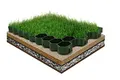 Produktbild: befahrbare Rasengitter Platten - 60 x 40 x 4 cm, grün, aus hochrobustem Kunststoff, zur Parkplatzbefestigung, Bodenstabilisierung, Rasenbefestigung, belastbar mit PKW bis zu 1000t/m², FORTENA