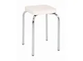 Produktbild: Carryhome Stapelhocker , Weiß, Chrom , Kunststoff , 36x49x36 cm , Esszimmer, Stühle, Hocker