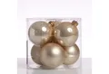 Produktbild: MARELIDA Weihnachtsbaumkugel Christbaumkugeln Weihnachtskugeln Glas 8cm glänzend matt creme 6 Stück (6 St)
