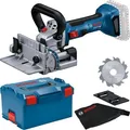 Produktbild: Bosch Flachdübelfräse GFF 18V-22, Nutfräse, Akku, 18 V, 0 - 22mm Frästiefe, mit Koffer
