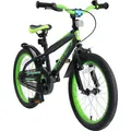 Produktbild: BIKESTAR Kinder Fahrrad ab 5 Jahre | 18 Zoll Urban Jungle Kinderrad | Schwarz & Grün - Schwarz