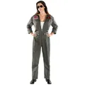 Produktbild: Maskworld Kostüm Original Top Gun Kostüm - Overall für Fasching, Lizenziertes Original-Kostüm zum 80er Kult-Film 'Top Gun' grün S-M