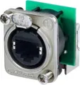 Produktbild: Neutrik RJ45 Datensteckverbinder etherCON D Serie Buchse, gewinkelt Pole: 8P8C NE8FDP-R Nickel NE8FDP-R 1 St. (NE8FDP-R)