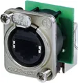 Produktbild: Neutrik RJ45 Datensteckverbinder etherCON D Serie Buchse, gewinkelt Pole: 8P8C NE8FDP-R Nickel NE8FDP-R 1 St