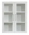 Produktbild: Tvilum Schranktür Glastüren 2er Set PRIMA, B 84 x H 105 cm, Glas, mit weiß mattem Rahmen