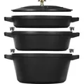 Produktbild: Zwilling Staub La Cocotte - Auflaufform - Rund - Eisenguss - Keramik - Gas - Halogen - Induktion - Versiegelte Platte - Schwarz - Emaille - Schwarz