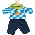Produktbild: Heless Puppen Accessoires-Set Puppen-Jeans mit Streifenshirt, Gr. 35-45 cm blau
