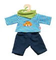 Produktbild: Puppen-Jeans Streifenshirt Gr. 35-45cm Puppenbekleidung