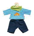 Produktbild: Heless - Bekleidungs-Set für Puppen, 3 teilig mit Jeans, Streifenshirt und  ...