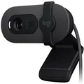 Produktbild: Logitech Webcam BRIO 100, 960-001585, grafit, USB-A, mit Mikrofon und Abdeckung, Full-HD (1080p)