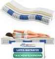 Produktbild: AM Qualitätsmatratzen | Latex-Taschenfederkernmatratze 90x200 cm - H2 - Germany