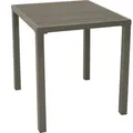 Produktbild: DEGAMO Gartentisch Esstisch Bistrotisch VARENNA 60x60cm quadratisch, Metall silbergrau + Kunstholz grau - Grau/Silber