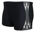 Produktbild: Aquarti Herren Badehose Kurz Sportlich Streifen, Farbe: Schwarz/Grau, Größe: XL