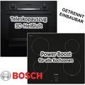 Produktbild: HERDSET Bosch Backofen Teleskopauszug + Induktionskochfeld autark 60 cm NEU - Schwarz