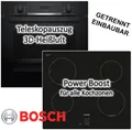 Produktbild: Induktion Herd Set Autark Bosch Einbau Backofen Schwarz Teleskop und Kochfeld
