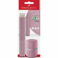 Produktbild: 580073 FABER-CASTELL Grip 2001 Bleistift-Set B rose shadow 1 Set ~D~
