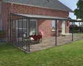 Produktbild: Palram - Canopia Terrassendach-Seitenwand, Alu Anthrazit Paneel Klar, BxH: 319x260/305 cm