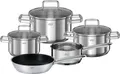 Produktbild: RÖSLE Topf-Set MOMENTS, 5-tlg. incl. Pfanne 24 cm, Edelstahl 18/10 (Set, 5-tlg)