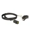 Produktbild: Delock SATA- / SAS-Kabel SAS 6Gbit/s 4-Lane 4x Mini HD SFF-8643 M bis SATA W 50 cm eingerastet (83392)