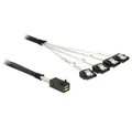 Produktbild: Delock Kabel Mini SAS HD x 4 SFF 8643 zu 4 x SATA 7 Pin Buchse 83392 Computer-Kabel, (0.50 cm), gesleeved