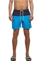 Produktbild: Urban Classics Herren Block Swim Shorts – Badeshorts mit Kordelzug & Taschen, schnelltrocknend, ideal für Strand, Pool & Urlaub,NVY/Tur,5XL
