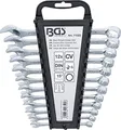 Produktbild: BGS 71022 | Maul-Ringschlüssel-Satz | SW 8-19 mm | 12-tlg. | inkl. Kunststoff-Halter | Gabelringschlüssel