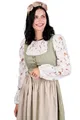 Produktbild: Alpenfee Tracht Dirndl Midi Dirndl 2tlg. - ELISA - pistazie/beige
