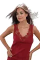 Produktbild: Toker Collection Hübsches Damen Unterhemd mit extra breiter Spitze in versch. Farben Bordeaux 44/46