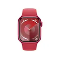 Produktbild: Apple Watch Series 9 (GPS + Cellular) 41mm Aluminiumgehäuse rot, Sportband rot S/M MRY63QF/A