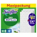 Produktbild: Swiffer Bodenwischer Nachfüllpackung, 90 Trockene Und 3 Feuchte Bodentücher, Nimmt Schmutz Auf Und Schließt Ihn Ein