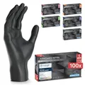 Produktbild: ARNOMED Einweghandschuhe 100 Stück/Box, Schwarze Einmalhandschuhe S, puderfreie & latexfreie Nitrilhandschuhe, Handschuhe in Gr. S, M, L & XL verfügbar