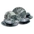 Produktbild: CreaTable 25861 TROPICANA black Geschirrse, Teller Set 12 tlg. Geschirrset