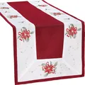 Produktbild: Erwin Müller Tischläufer Weihnachtsstern Leinen-Optik rot Größe 50x150 cm