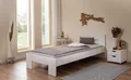 Produktbild: Inter Link - Bett - Bettrahmen – Bettgestell – Jugendbett – Gästebett – Doppelbett – Modernes Bett -ohne Lattenrost - Weiß lackiert - Annik - 90x200cm