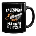 Produktbild: MoonWorks Tasse Kaffee-Tasse Sägespäne sind Männerglitzer Spruch lustig Holz Geschenk, Keramik