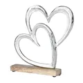 Produktbild: Marrakesch Herz Deko Aufsteller 20cm Groß | Dekoobjekt Amour 8 als Tischdeko Fensterbankdeko Silber