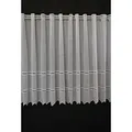 Produktbild: Gardinen Kranzusch Scheibengardine mit Lochstickerei, Stangendurchzug, transparent, Kurzgardine,Stablöcher,verschiedene Höhen weiß 47 cm