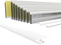 Produktbild: HEXIM PVC Aufnahmeprofil für Revisionsklappen, Länge: 1000 - 2000mm, Breite: 42mm, Klemmprofil Montageprofil Befestigungsprofil Kunststoff Fenster Neubau Altbau (42mm x 1 Meter)